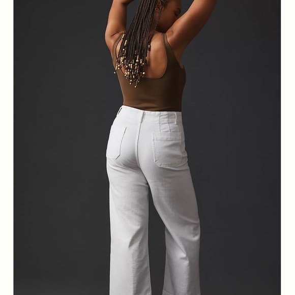 EUC Anthropologie The Colette Crop Wide-Leg Jeans by Maeve White 0/24 - Picture 4 of 9